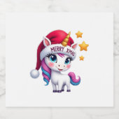Christmas Unicorn T-Shirt (3) スパークリングワインラベル (シングルラベル)