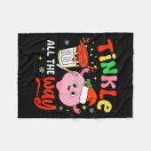 Christmas Urologist Nephrologist T Healthcare Work フリースブランケット (正面(横))