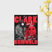 Christmas Vacation Clark Griswold Hockey Mask Holi カード (黄色い花)