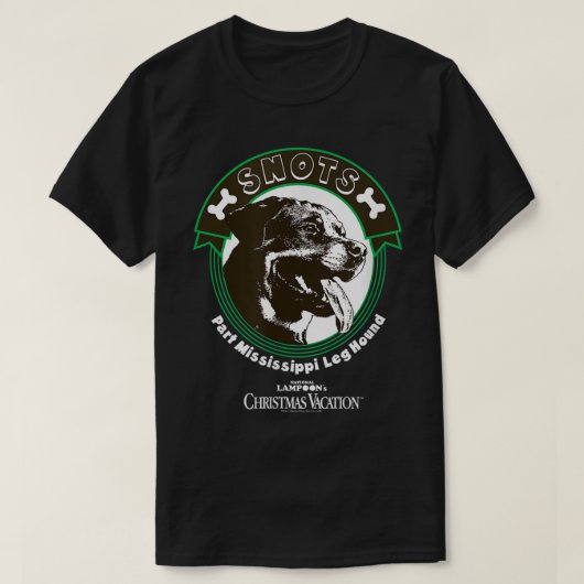 Christmas Vacation Snots Mississippi Leg Hound  Tシャツ (デザイン正面)