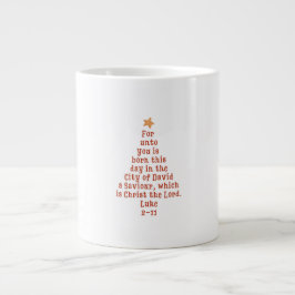 Christmas Verse Mug Luke 2:11 ジャンボコーヒーマグカップ