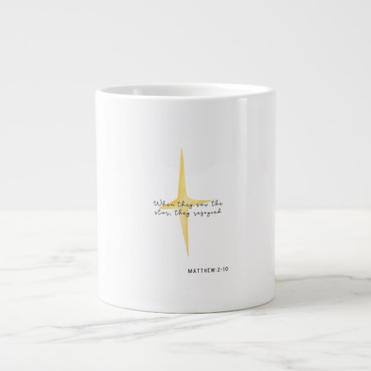 Christmas Verse Mug Matthew 2:10 ジャンボコーヒーマグカップ (正面)