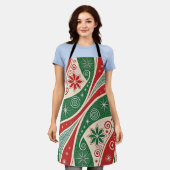 Christmas Vibes エプロン (着用した状態)