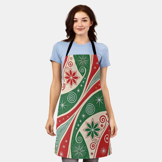 Christmas Vibes エプロン (着用した状態)