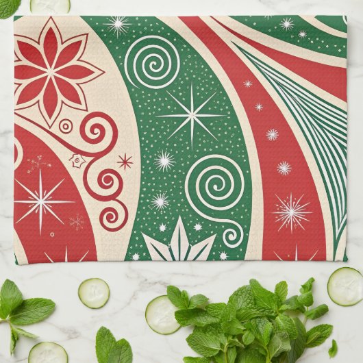 Christmas Vibes キッチンタオル (折り畳み)