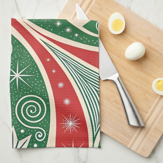 Christmas Vibes キッチンタオル (四つ折り)