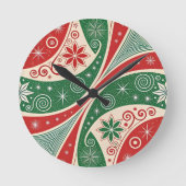 Christmas Vibes ラウンド壁時計 (正面)