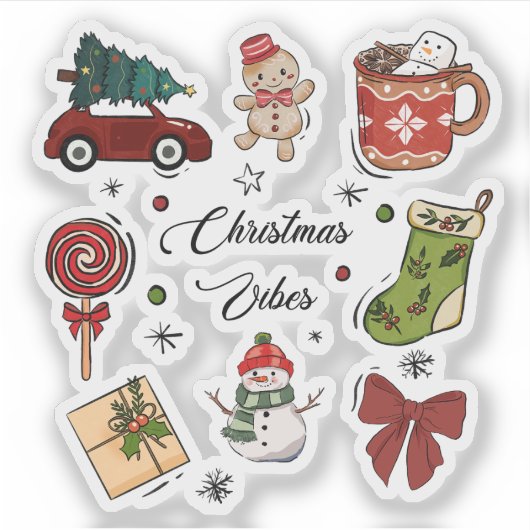 Christmas Vibes Holiday Sticker Pack シール (正面)