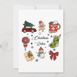 Christmas Vibes Holiday Sticker Pack 招待状