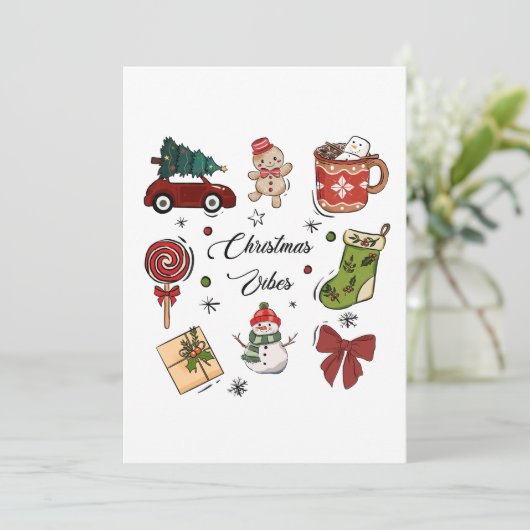 Christmas Vibes Holiday Sticker Pack 招待状 (スタンド正面)