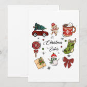 Christmas Vibes Holiday Sticker Pack 招待状 (正面/裏面)