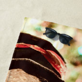 Christmas Vibes Snowman Celebration ビーチタオル (インサイチュ)