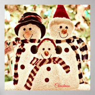 Christmas Vibes Snowman Celebration ポスター