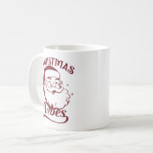 Christmas Vibes Vintage Design コーヒーマグカップ (正面左)