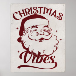 Christmas Vibes Vintage Design ポスター
