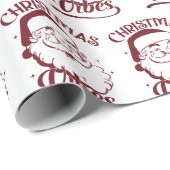 Christmas Vibes Vintage Design ラッピングペーパー (ロールコーナー)