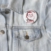 Christmas Vibes Vintage Design 缶バッジ (インサイチュ)