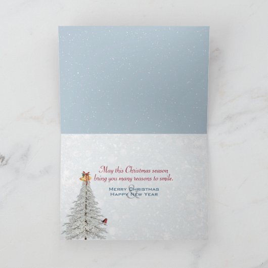 Christmas Victorian House With Year カード (内部)