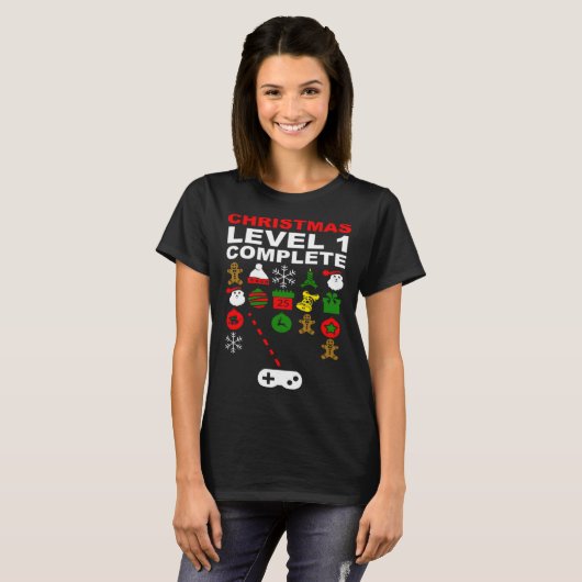 Christmas Video Gaming Decoration Invaders Gamer Tシャツ (正面フル)