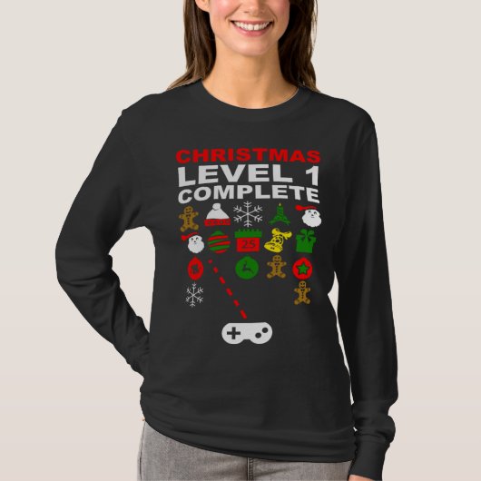 Christmas Video Gaming Decoration Invaders Gamer Tシャツ (正面)