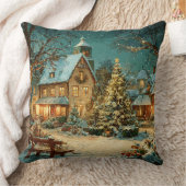 Christmas Village クッション (ブランケット)
