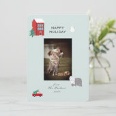 Christmas Village 1 photo Holiday Card シーズンカード (スタンド正面)