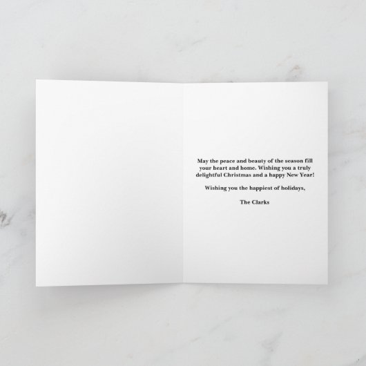 Christmas Village Custom Christmas Card カード (内部)