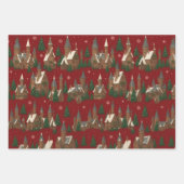 Christmas Village Holiday Wrapping Paper – Festive ラッピングペーパーシート (正面)