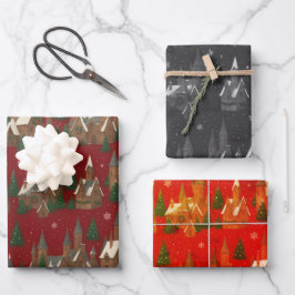 Christmas Village Holiday Wrapping Paper – Festive ラッピングペーパーシート