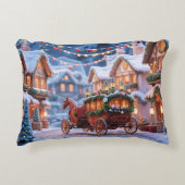 Christmas Village illustration アクセントクッション (正面)