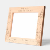 Christmas Village in Winter レーザー彫刻フレーム (左)