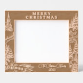 Christmas Village in Winter Engraved Frames レーザー彫刻フレーム (正面)