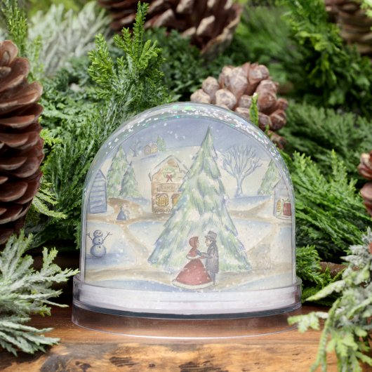 Christmas Village Snow Globe  (冬)