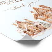 Christmas Village Winter Baby Shower Diaper Raffle ポスター (角)