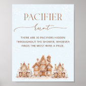 Christmas Village Winter Baby Shower Pacifier Hunt ポスター (正面)