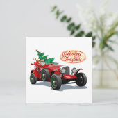 Christmas vintage car シーズンカード (スタンド正面)