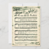 Christmas Vintage Sheet Music Snowflakes シーズンカード (正面)