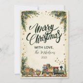 Christmas Vintage Train and Gifts シーズンカード (正面)