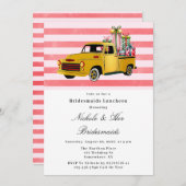 Christmas Vintage Truck Bridesmaids Luncheon 招待状 (正面/裏面)
