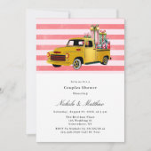 Christmas Vintage Truck Couples Shower 招待状 (正面)