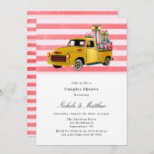 Christmas Vintage Truck Couples Shower 招待状 (正面/裏面)