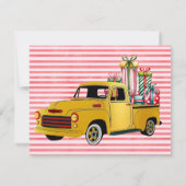 Christmas Vintage Truck Wedding 出欠カード (裏面)