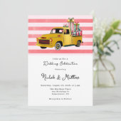 Christmas Vintage Truck Wedding  招待状 (スタンド正面)