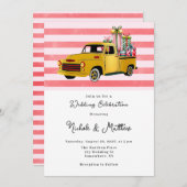 Christmas Vintage Truck Wedding  招待状 (正面/裏面)