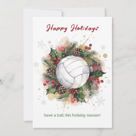 Christmas Volleyball Holiday Greeting Cards シーズンカード