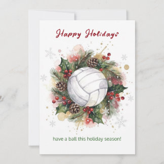 Christmas Volleyball Holiday Greeting Cards シーズンカード