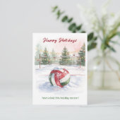 Christmas Volleyball Holiday Greeting Cards シーズンポストカード (スタンド正面)