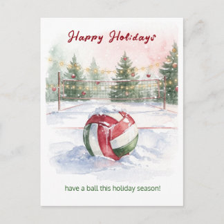 Christmas Volleyball Holiday Greeting Cards シーズンポストカード
