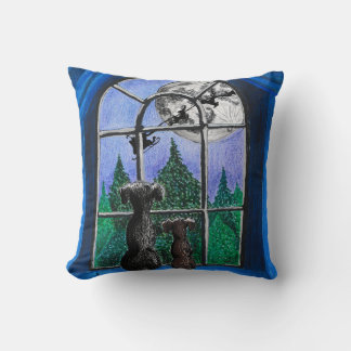 christmas "waiting for santa" springador dogs クッション