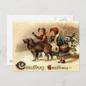 Christmas Walk with the Dog シーズンポストカード (正面/裏面)